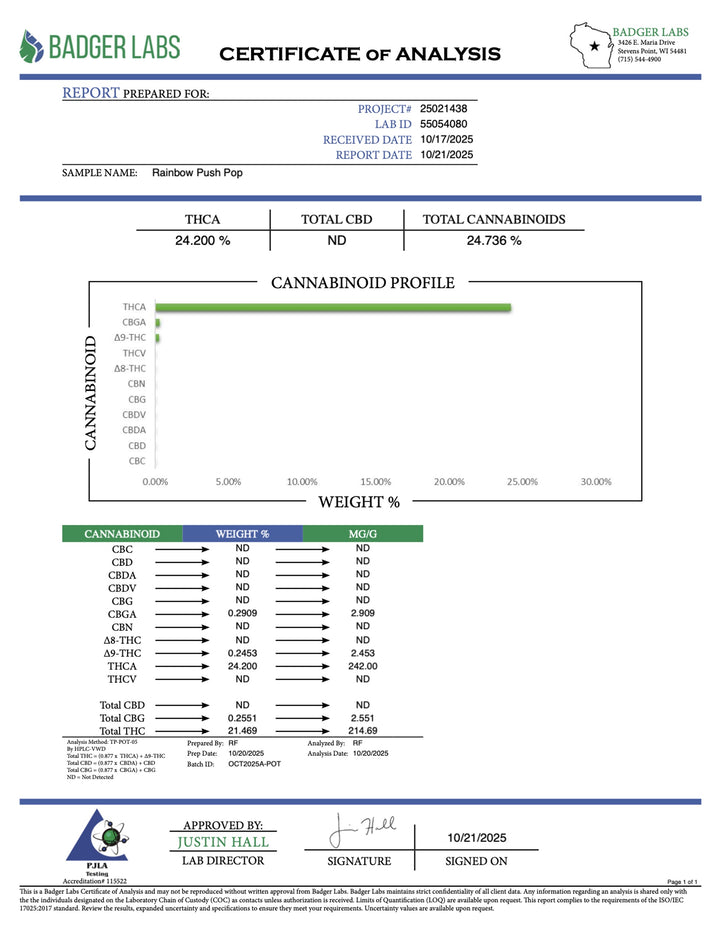 Indoor Rainbow Push Pop Exotics