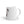 White glossy dog mug